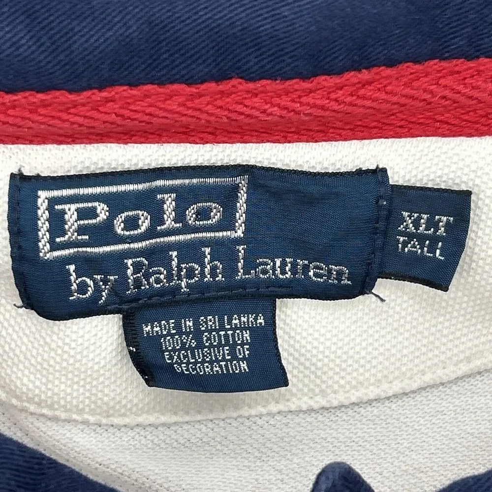 Polo Ralph Lauren Rugby Short‎ Men's XLT Tall White Polo Big Pony #3 Preppy